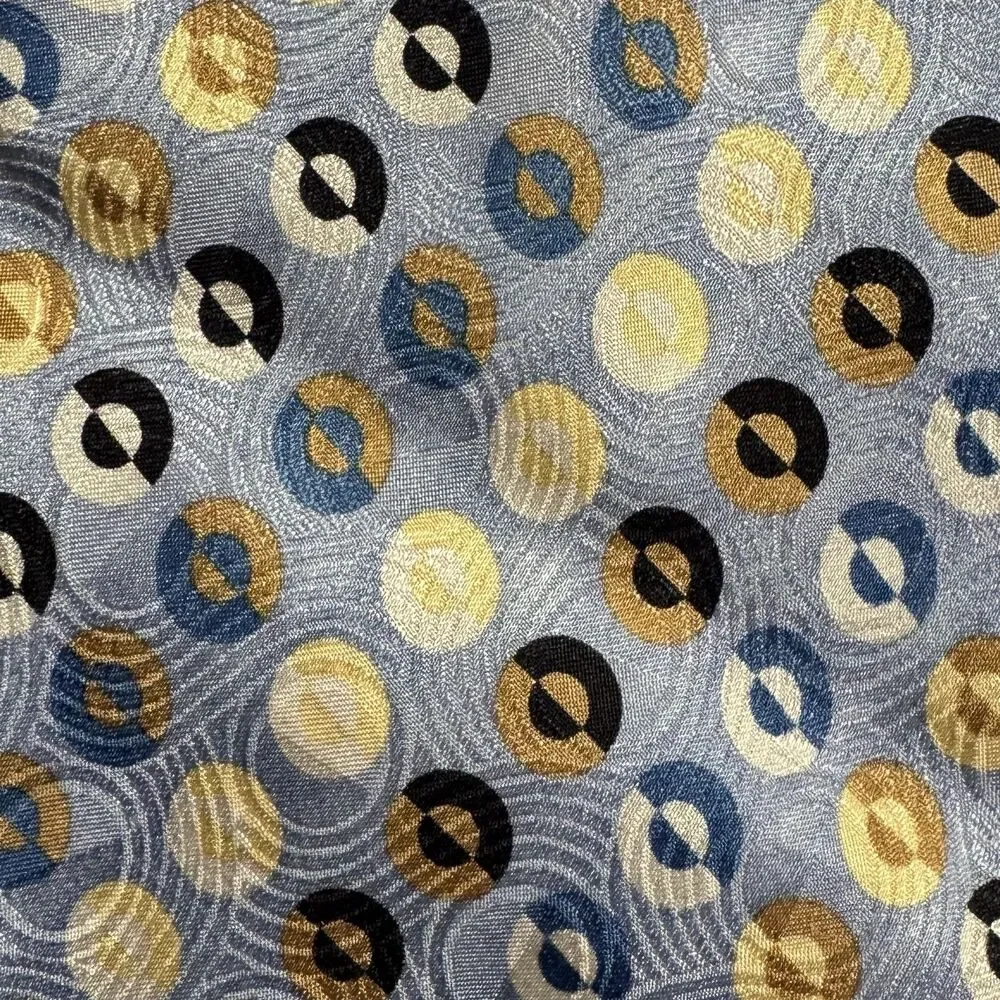 Salvatore Ferragamo Blue Geometric Mens 100% Silk Tie 60